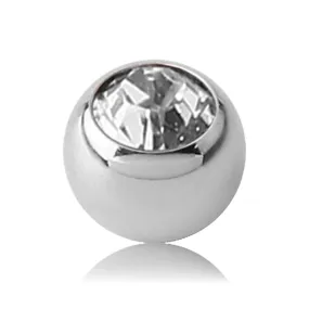 14 Gauge | Zirconia Crystal Threaded Ball