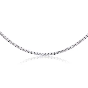 14K WHITE GOLD 16-INCH DIAMOND OMEGA STYLE DIAMOND NECKLACE 2.16CTW