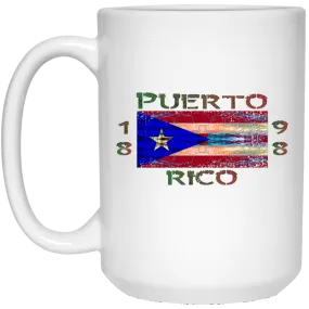 1898 Puerto Rico Lightning Flag 15 oz. White Mug