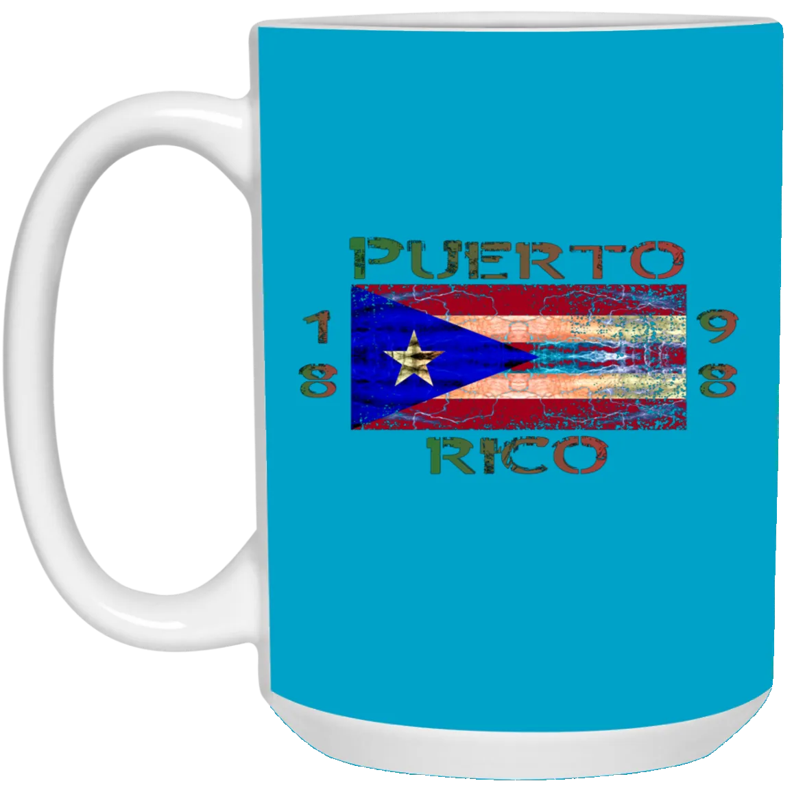 1898 Puerto Rico Lightning Flag 15 oz. White Mug