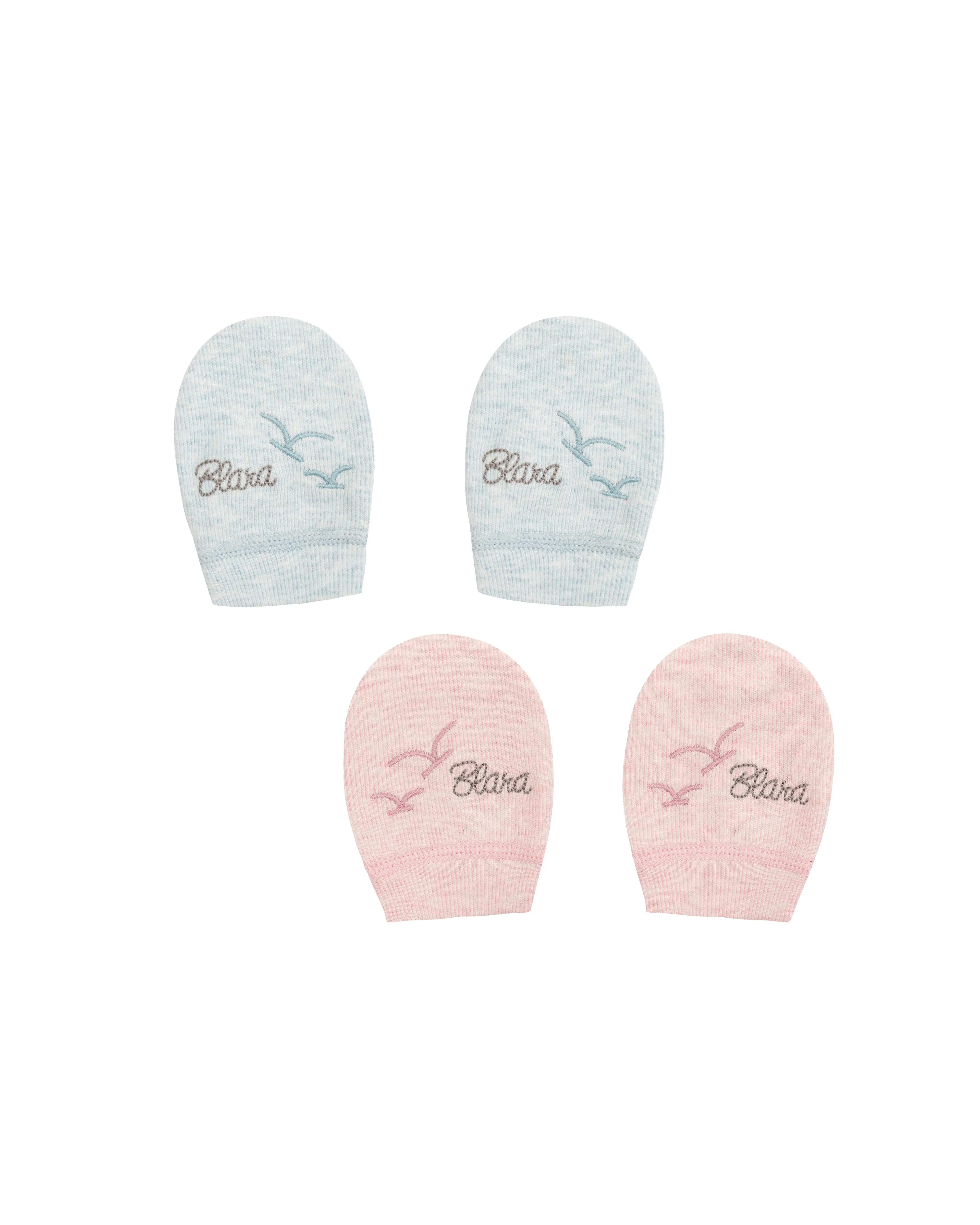 4-Pairs Baby's Mittens Bundle (Seagull）