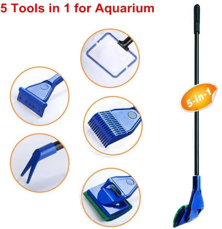 5-in-1 Aquarium Cleaning Tools Set