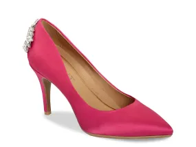 Aerosoles Pink Embellished Rhinestone Heel Slip On Pointy Toe Classic Pumps