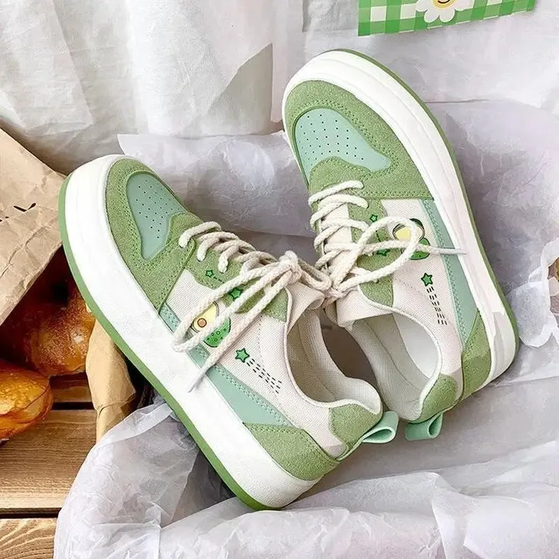 Aesthetic Platform Avocado Strawberry Sneakers