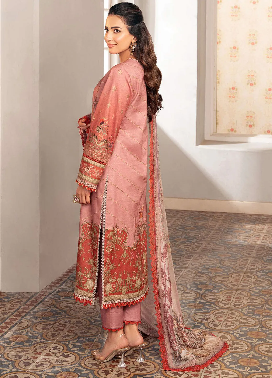 Aira By Asim Jofa Embroidered Jacquard Unstitched 3 Piece Suit - AJ24AP AJAR-08