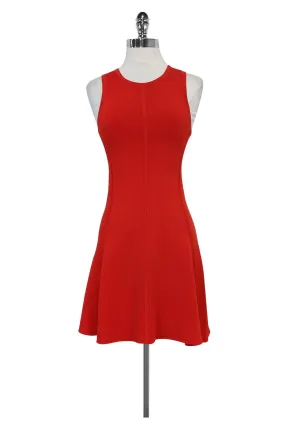 A.L.C. - Red Orange Flared Dress Sz XS