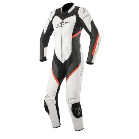 Alpinestars Stella Kira 1 Piece Leather Suit Black White & Red Fluo