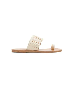 Ancient Greek Sandals Thalia Woven Off White