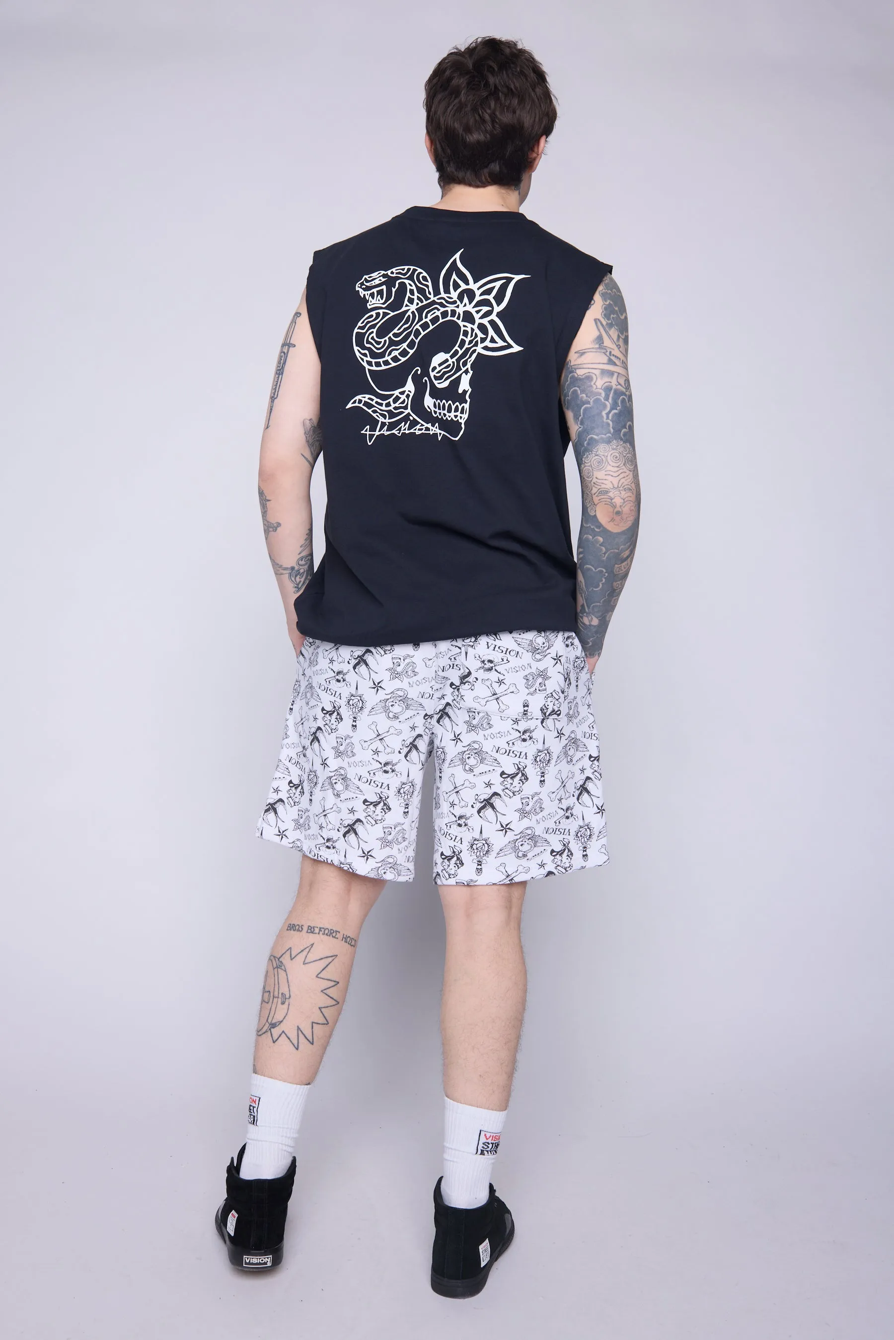 Aop Tattoo Shorts - Ivory