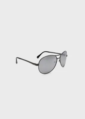 Aviator Sunglasses With Light Silver flash Lens  - B0001SGUN