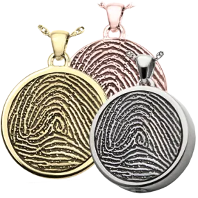 B&B Fingerprint Round Pendant