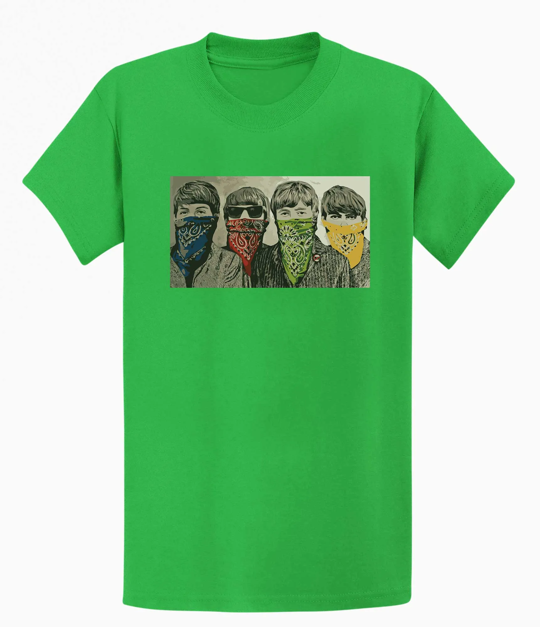 Banksy Unisex T-shirt  - Beatles with Bandanas