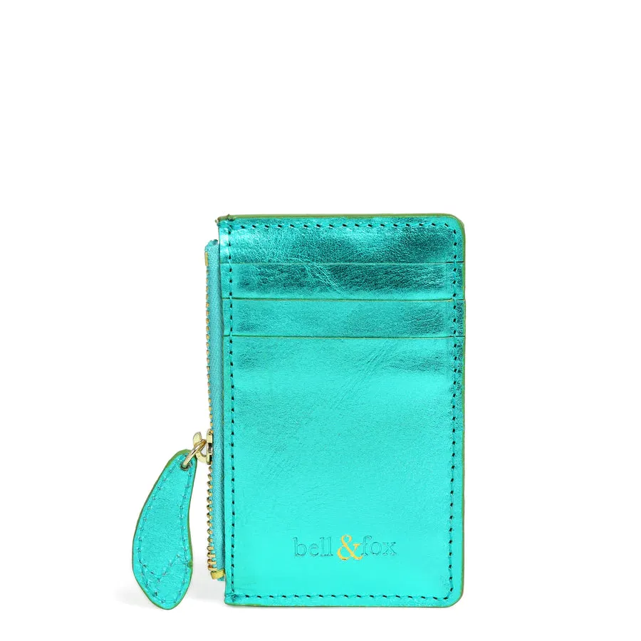 Bell & Fox Lia Credit Card Purse-Emerald Metallic