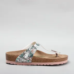 BIRKENSTOCK GIZEH 1023184 VEGAN LIGHT ROSE/MULTICOLOUR