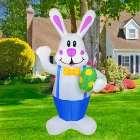 Blue Bunny Easter Inflatable Patio Decor