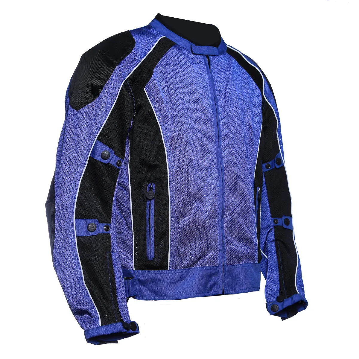 BLUE SUMMER JOY MESH MOTORCYCLE JACKET