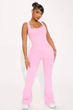 Body Burn Super Soft Active Jumpsuit - Bubblegum Pink