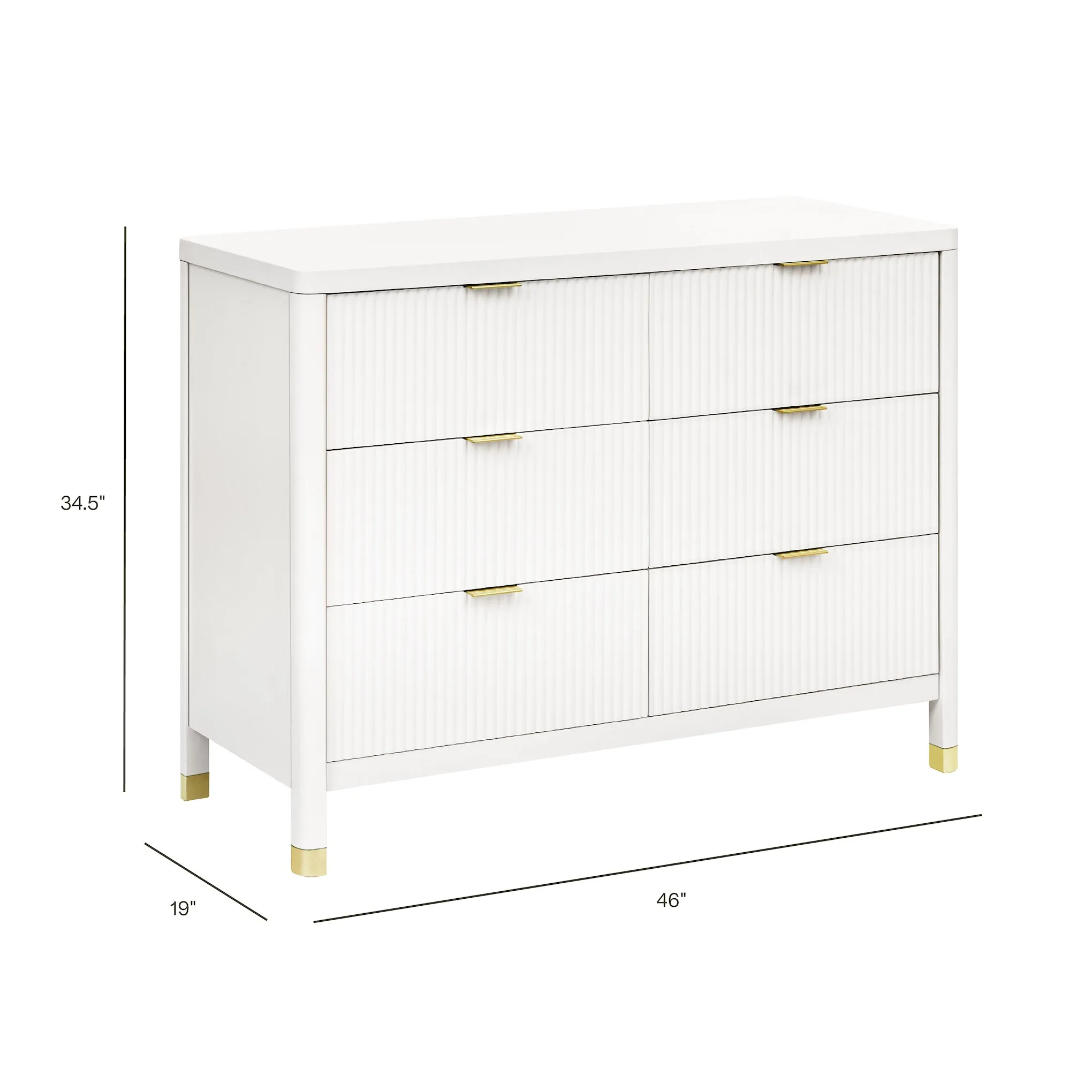 Brimsley Tambour 6-Drawer Assembled Dresser