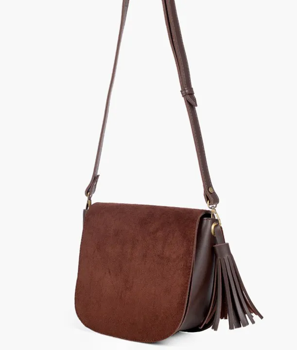 Brown valvet  Handbags For Girls 607