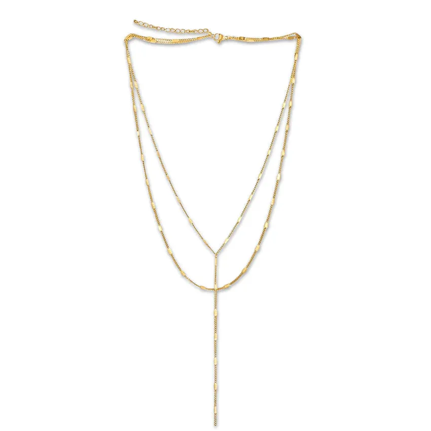 Camilla Dainty Lariat Chain Necklace | Gold