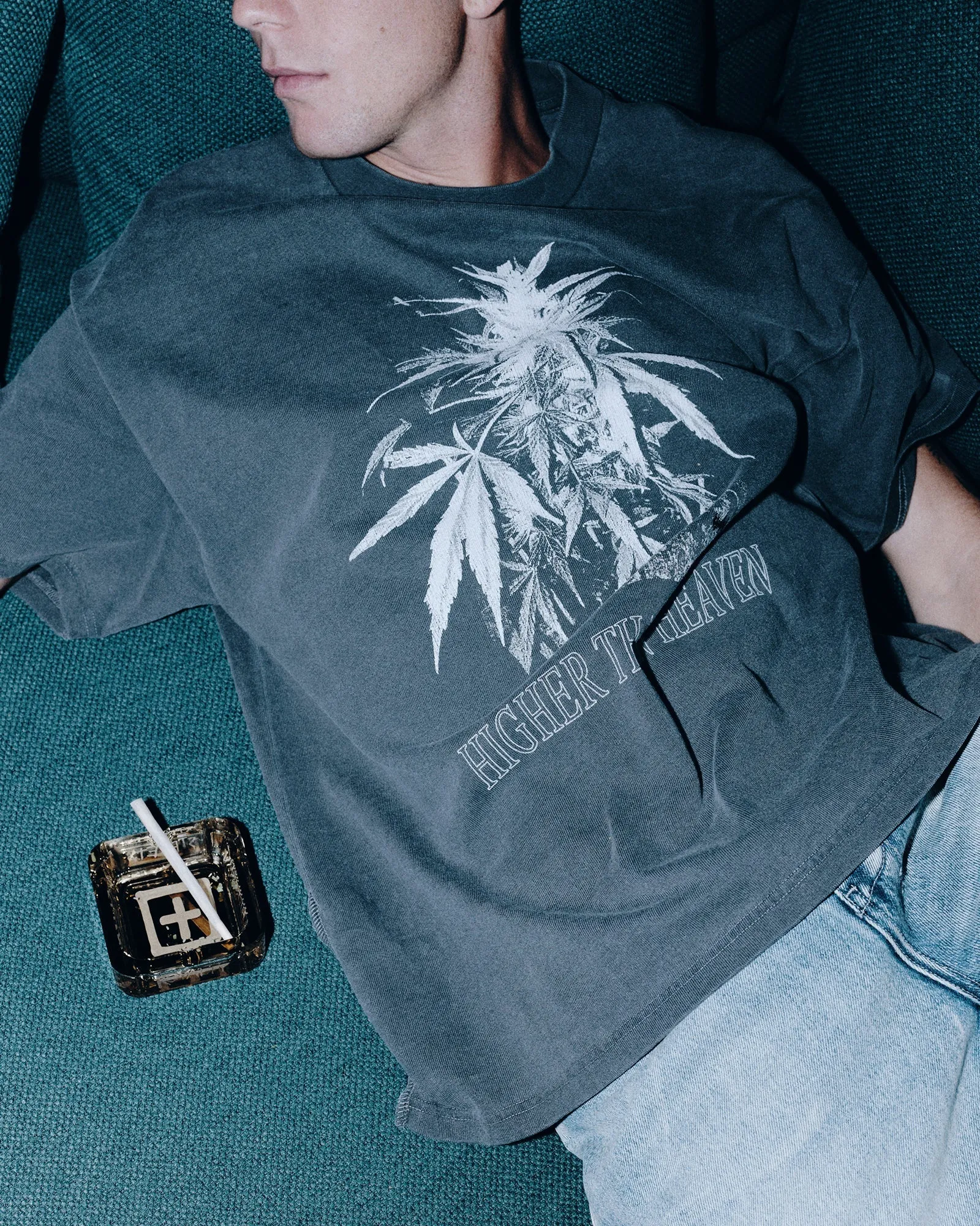 CANNABIS EKCESS SS TEE CHARCOAL