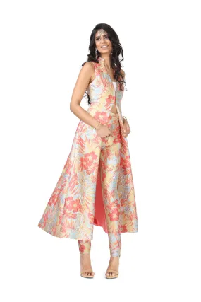 CHANDRA Floral Palm Jacket Dress