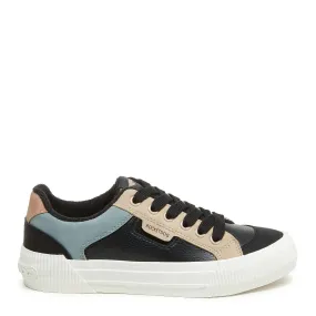 Cheery Black Colour Block Trainers