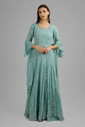 Chinon Anarkali Set with Belt