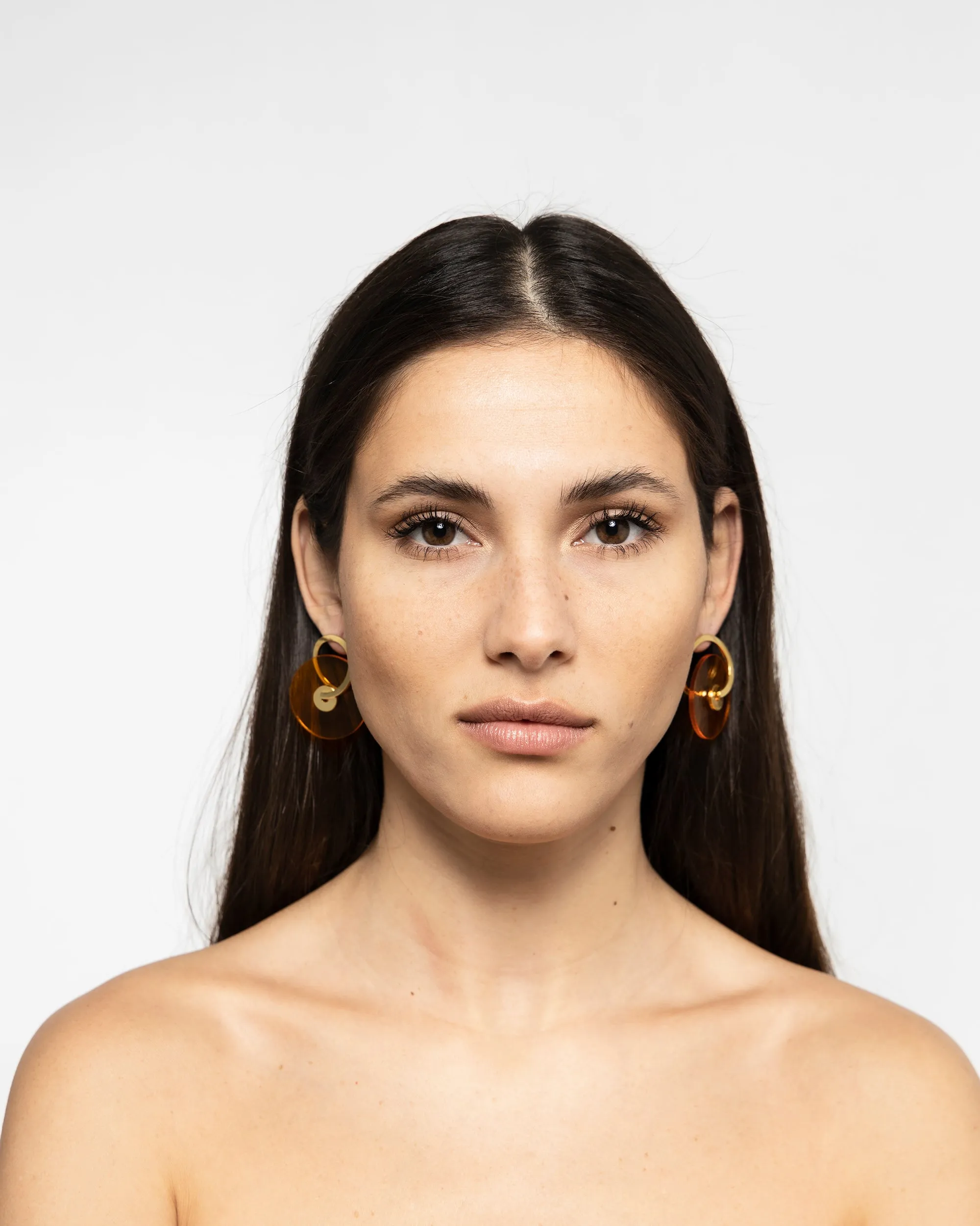 CLEAR ACRYLIC EARRINGS 1718 - حلق