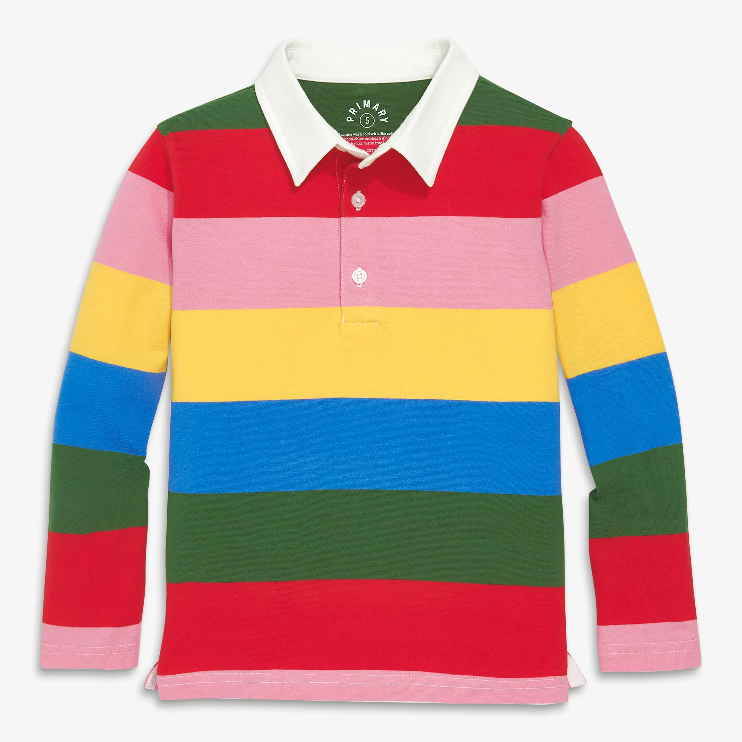 Clearance long sleeve rugby in rainbow