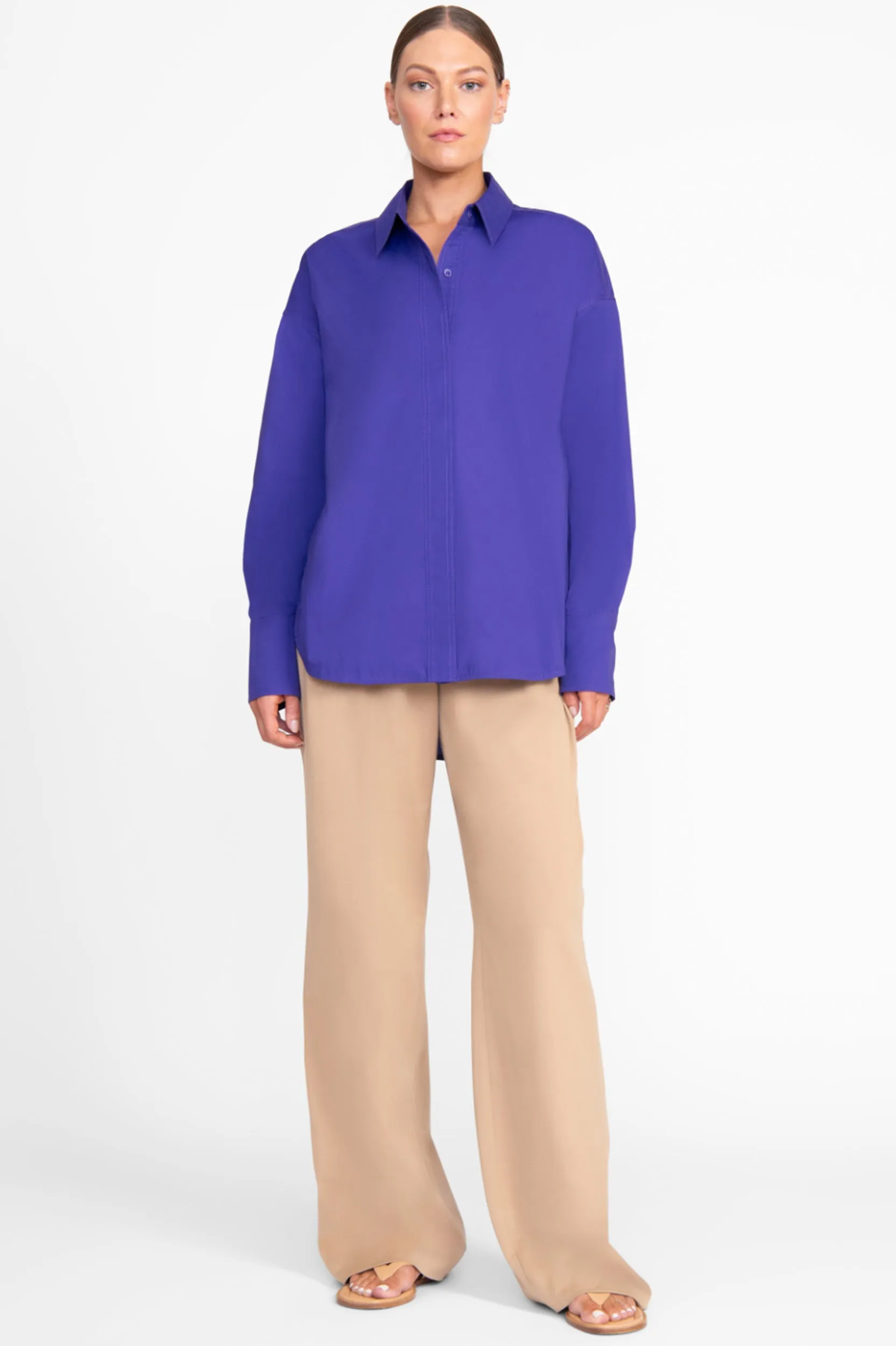 Colton Cotton Shirt in Violet