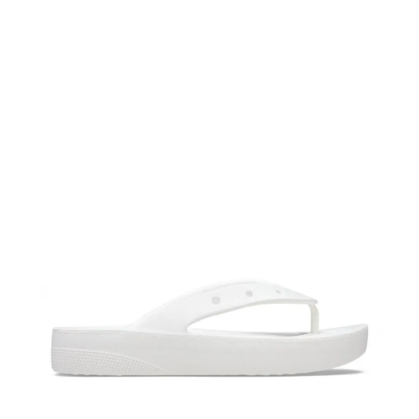 CROCS SANDALO CLASSIC PLATFORM FLIP W CR207714 BIANCO