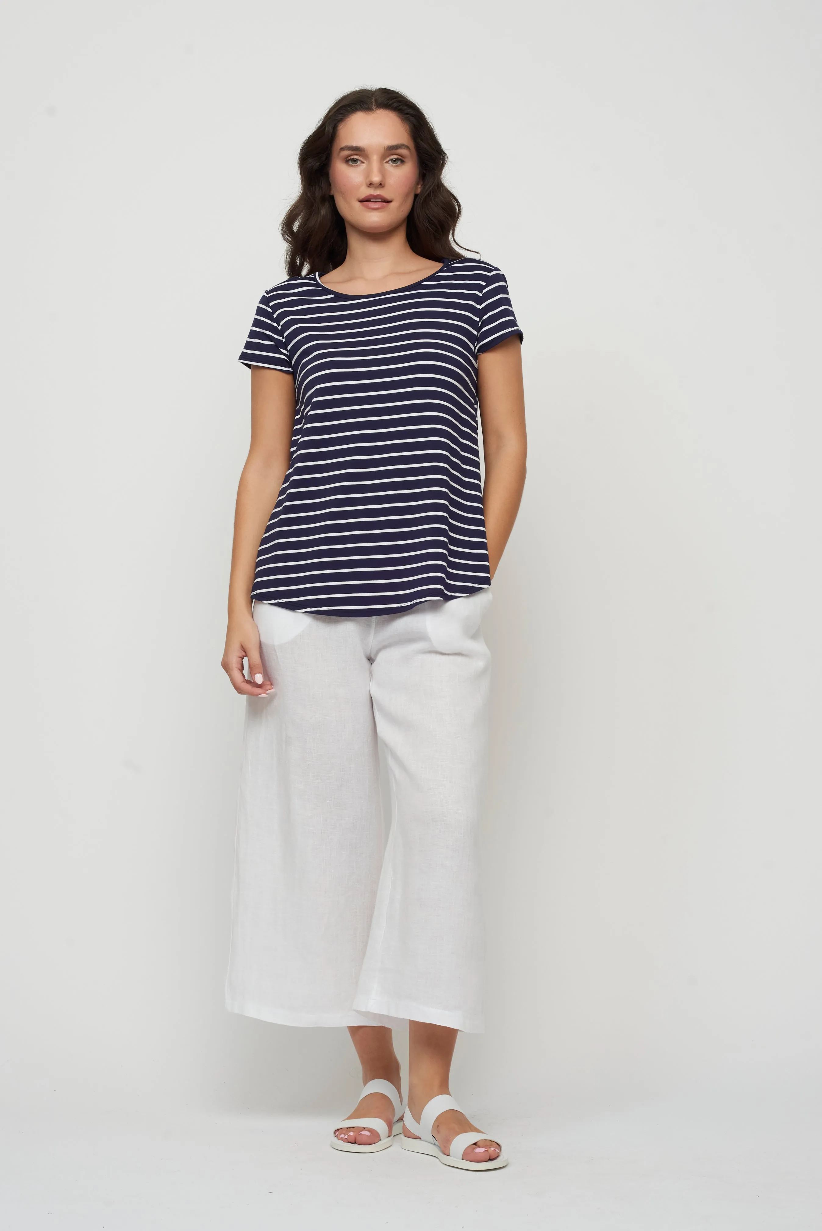 CROPPED LINEN PANT