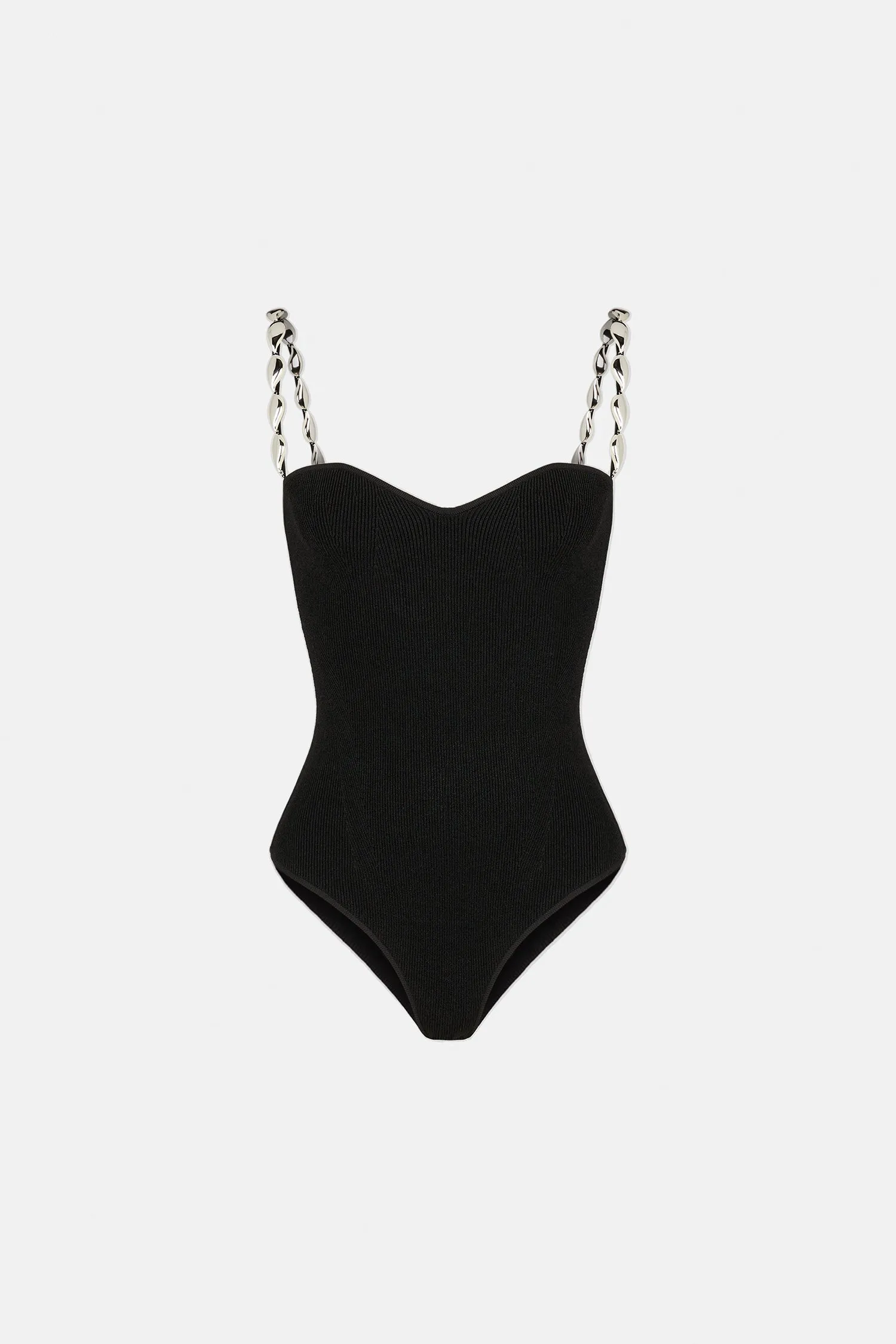 Crystal Wave Bodysuit - Black