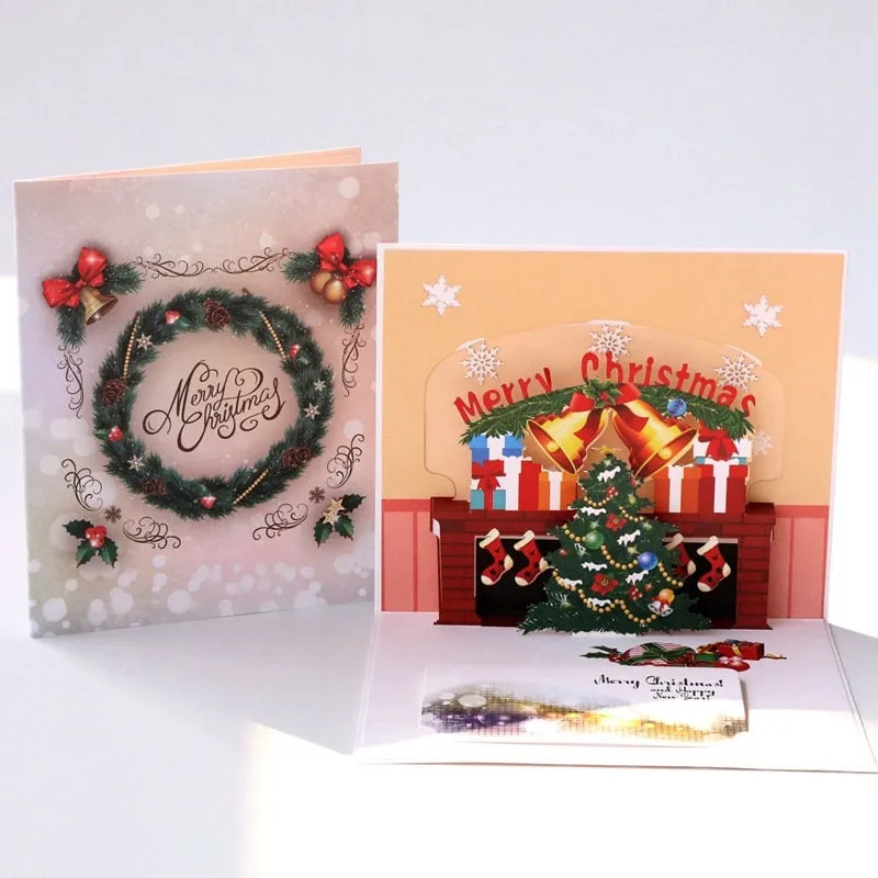 Customized Pop-Up Christmas Tree Greeting Card | Xmas Handmade Christmas Wish Card | Congratulations Christmas Card  Festive Gift