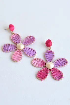 DAISY EARRINGS -PINK