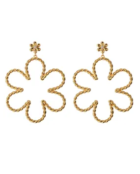 Daisy Rope Earrings- Gold