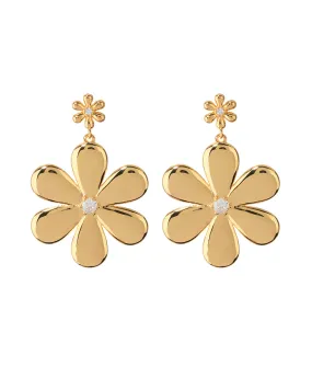 Daisy Statement Earring- Gold