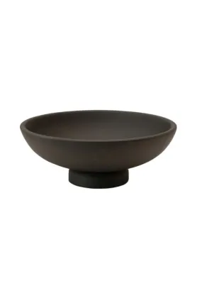 Dark Mango Wood Footed Bowl