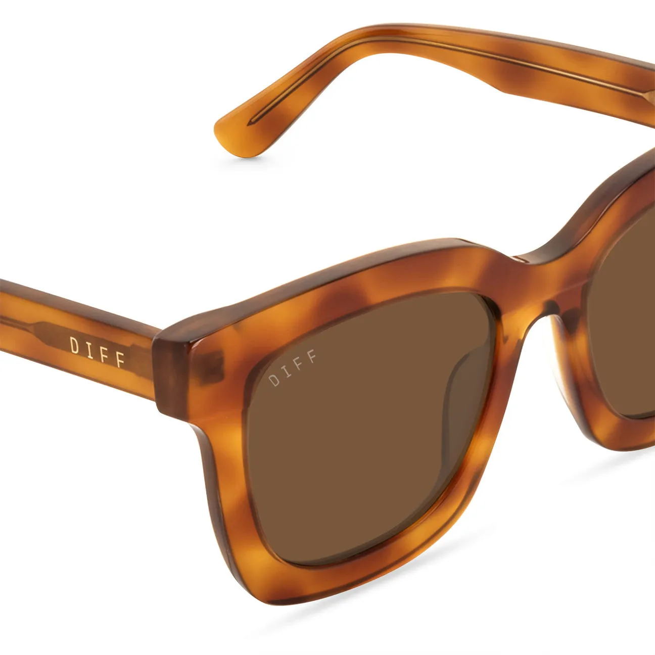 Diff Eyewear Carson Sunglasses - Andes Tortoise Brown Polarized