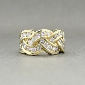 Estate 14K Y Gold 1.15ctw H/SI1-2 Diamond Braided Ring