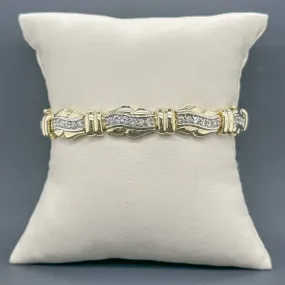 Estate 14K Y Gold 2.60tw H-I/SI2-I1 Diamond Bracelet