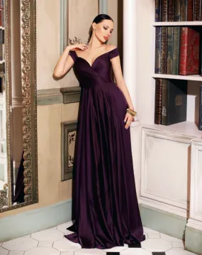 Flora JP106 Gown - Plum