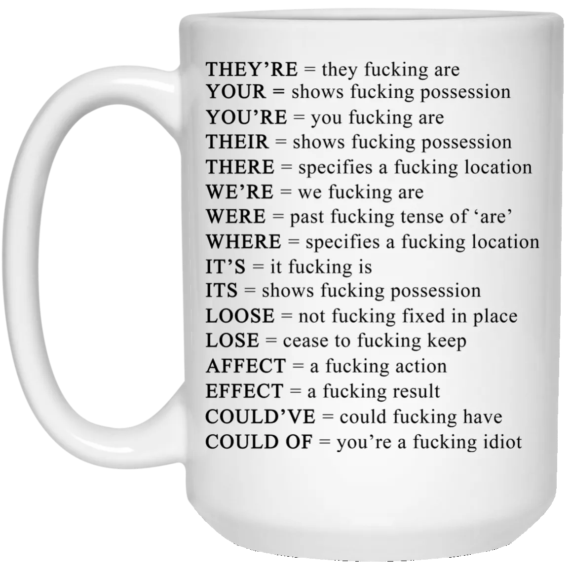 Fucking Grammaer Rules Mugs