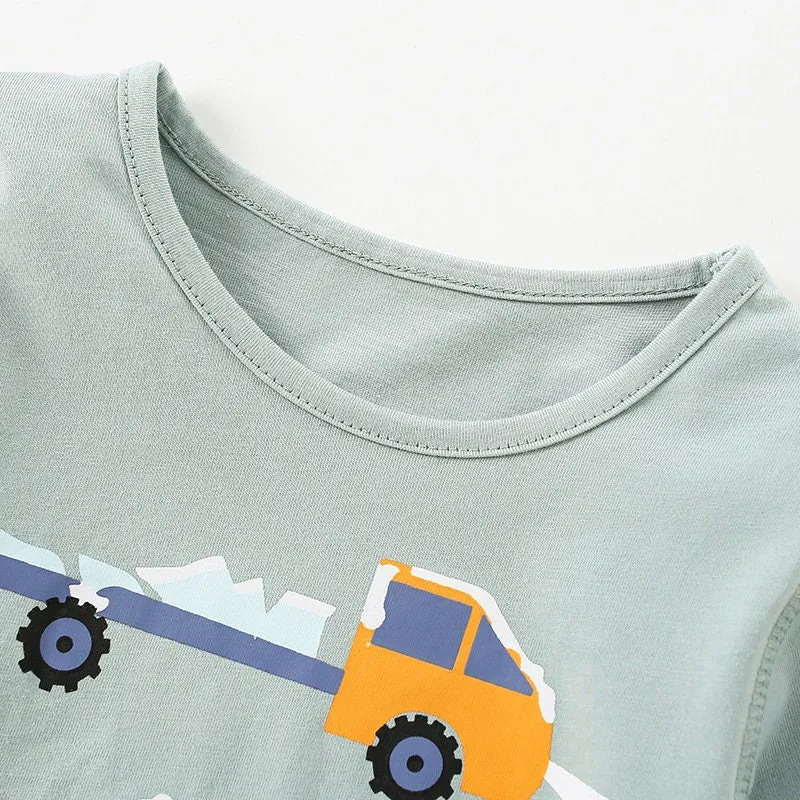 Full Sleeve Vehicle Printed Boys Sweatshirt