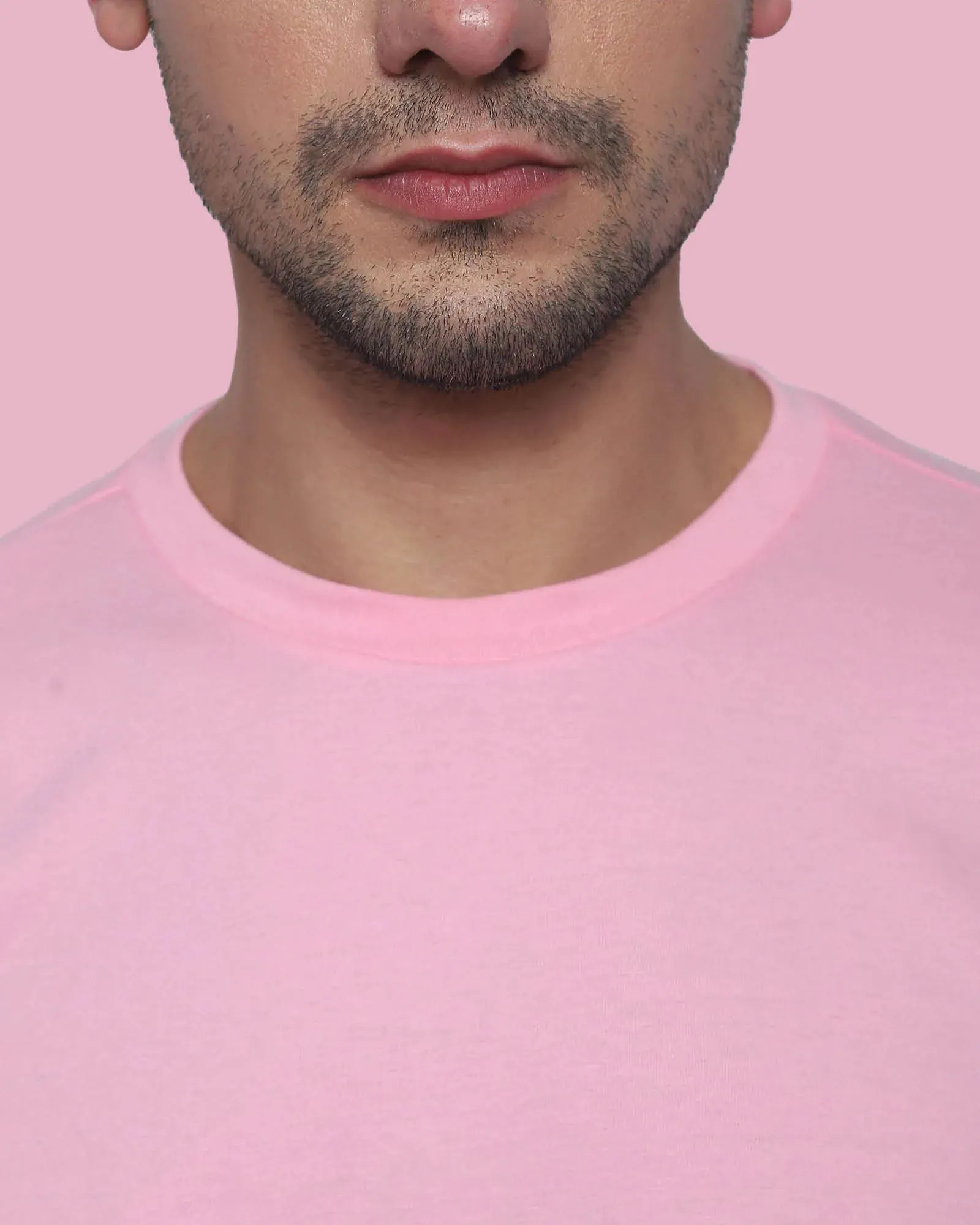 Full Sleeves Crew Neck: Baby Pink