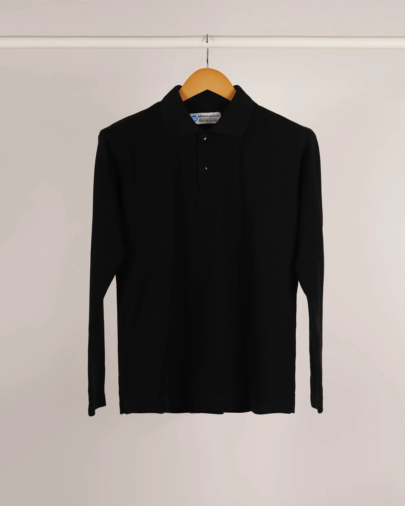 Full Sleeves Polo: Black