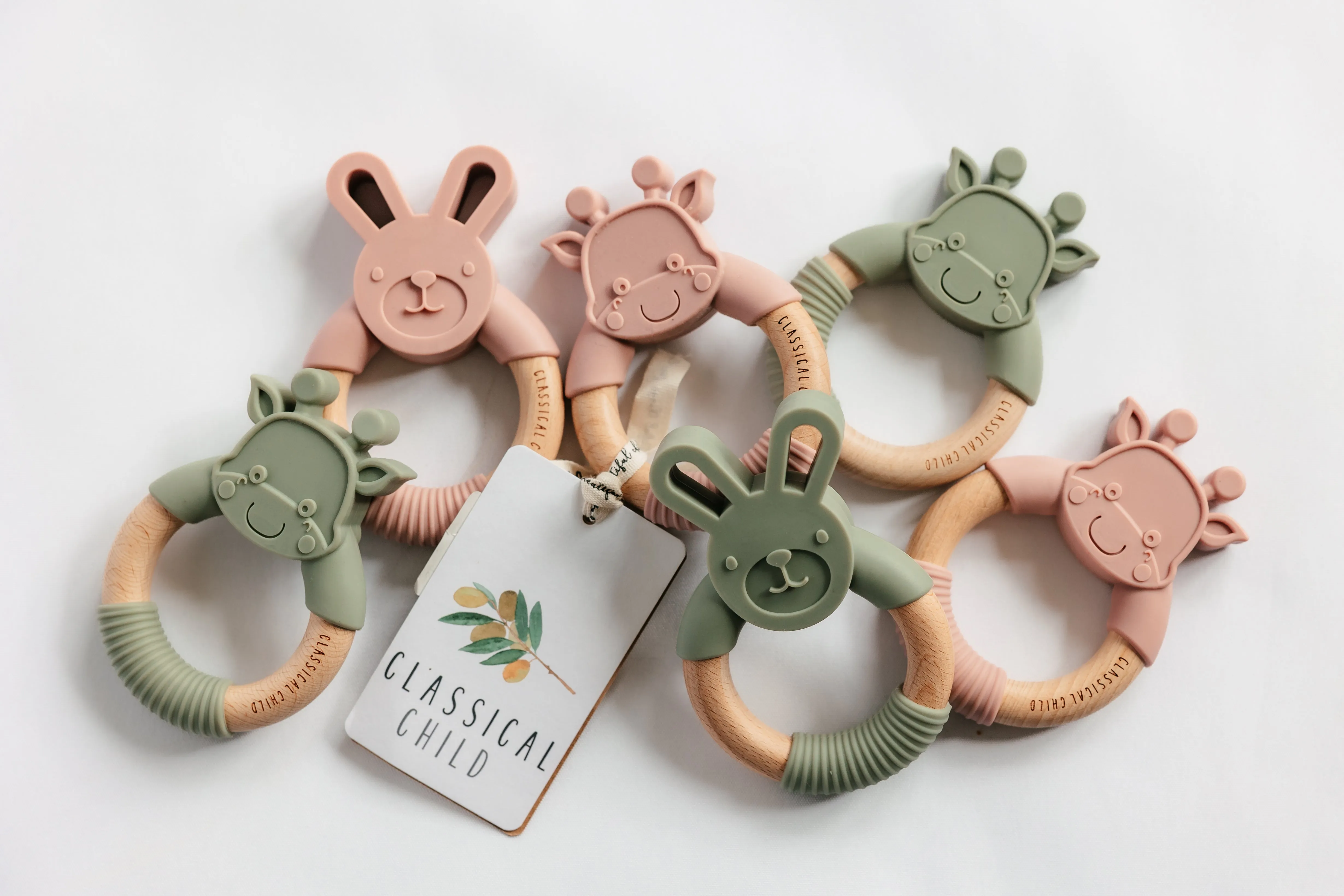 Giraffe Teether Blush