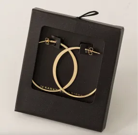 Gold Dipped SecretBox Hoop Earrings