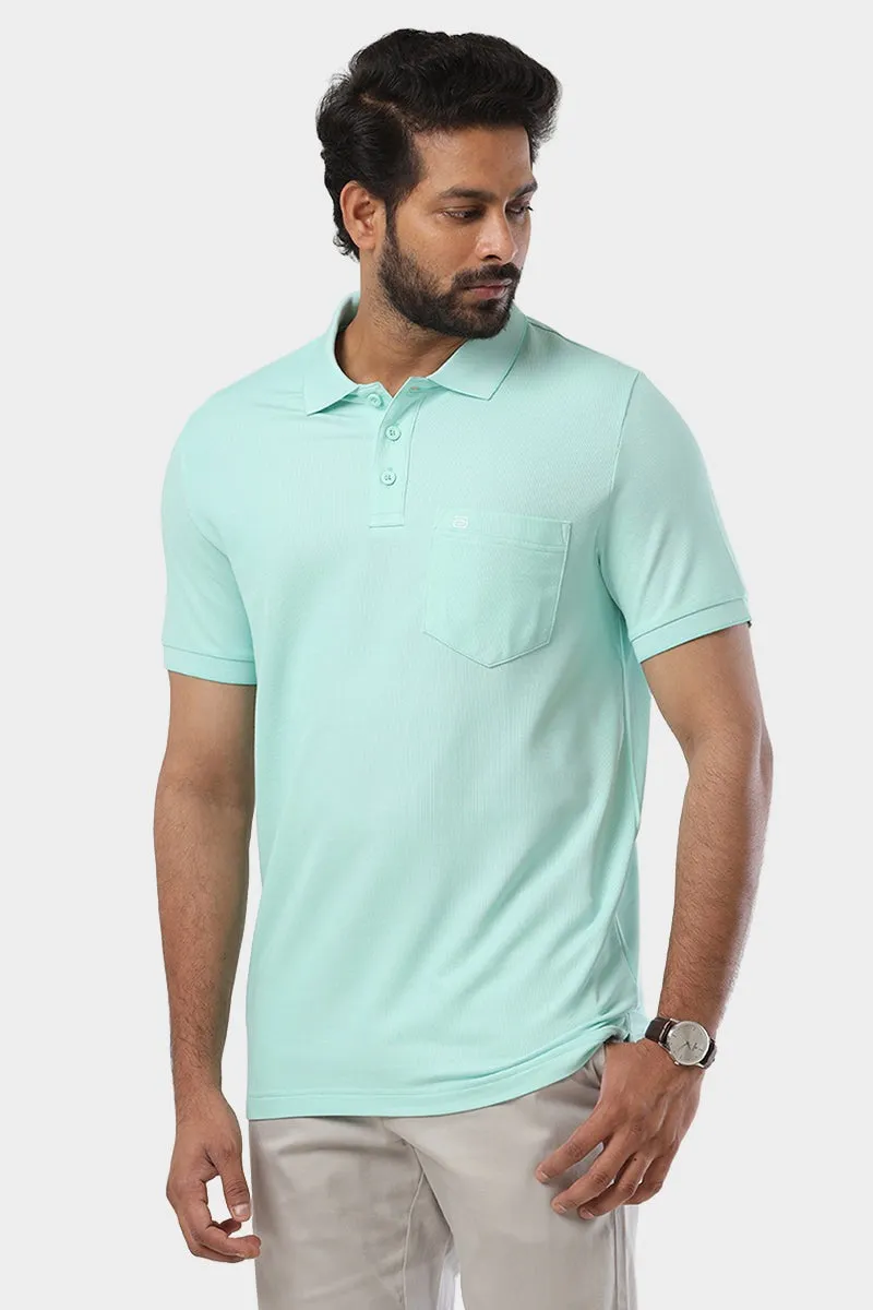 Golf Polo  -  Turquoise Green T-Shirts For Men | Ariser